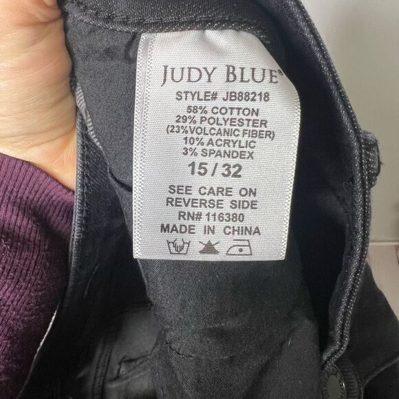 Judy Blue Skinny Fit Black Jeans Sz 15/32 - Picture 10 of 10